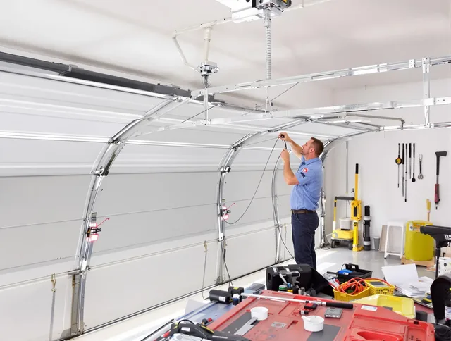 Garage door cable repair service by Seekonk Garage Door Repair in Seekonk