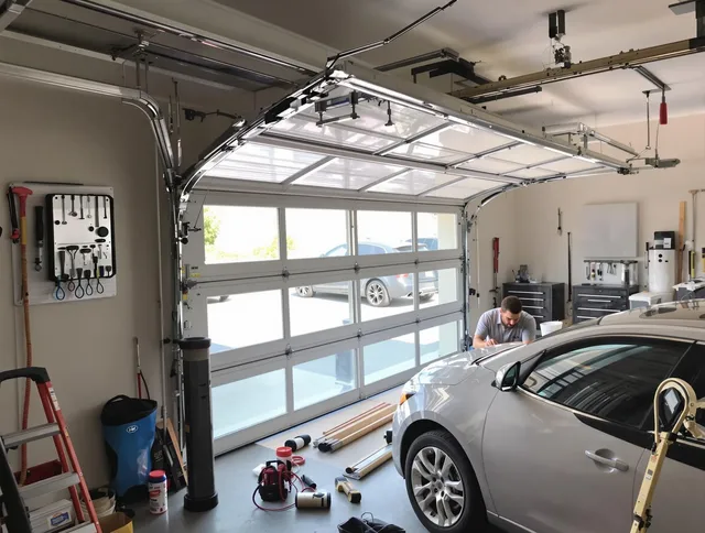 Garage door noise reduction service by Seekonk Garage Door Repair in Seekonk