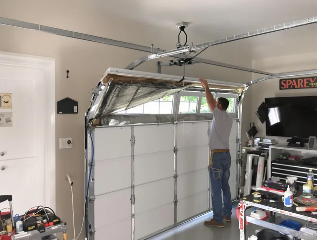 Garage door section replacement by Seekonk Garage Door Repair in Seekonk