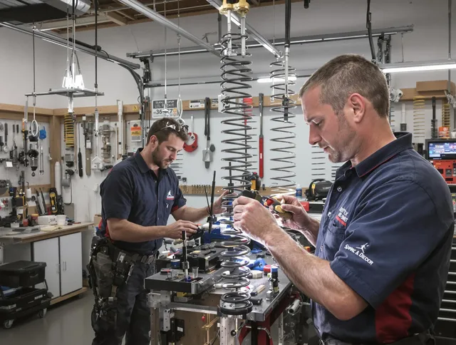Garage door spring repair service by Seekonk Garage Door Repair in Seekonk